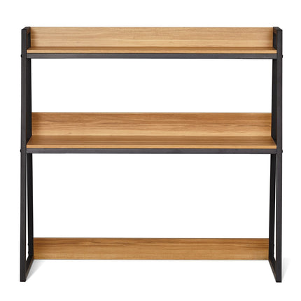Desktop Bookshelf Hutch, 2-Tier, 37.4 in, Anti-Slip Feet