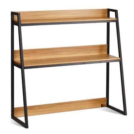 Desktop Bookshelf Hutch, 2-Tier, 37.4 in, Anti-Slip Feet
