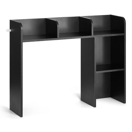 Desktop Bookshelf Hutch, 2-Tier Wood Organizer, Black