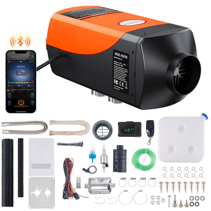 Diesel Air Heater 12V 2KW, Bluetooth App, Altitude Adjust