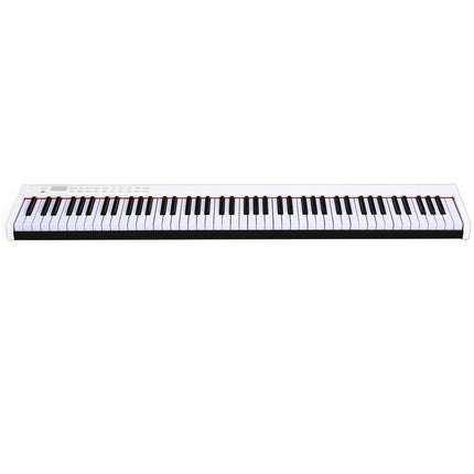 Digitālās klavieres ar 88 taustiņiem, pārnēsājamas elektroniskās klaviatūras, 127 x 21,5 x 6,5 cm, baltas + melnas