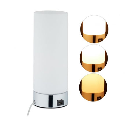 Galda lampa ar regulējamu apgaismojumu un USB pieslēgvietu