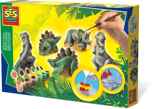 Dinozauru liešanas un krāsošanas komplekts radošiem bērniem