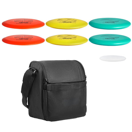 Disc Golf Starter Set, 6 Discs, Mini Marker, Backpack