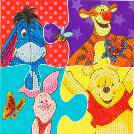 Disney kristāla mākslas kartiņa Vinnija Pūka puzle, 18 x 18 cm