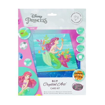 Disney princeses kristāla mākslas kartīte Ariela