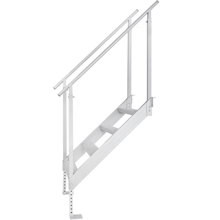 Dock Ladder, 4-Step Aluminum, 30–38 In Adjustable, 500 Lb
