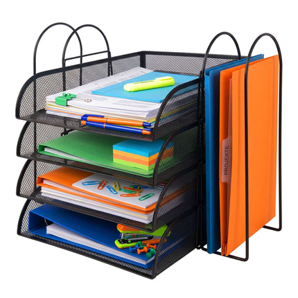 Dokumentu paplātes organizators, 4 nodalījumi, A4, sakraujams