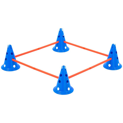 Dog Agility Hurdle Cone Set, 6-Piece Adjustable Jumps