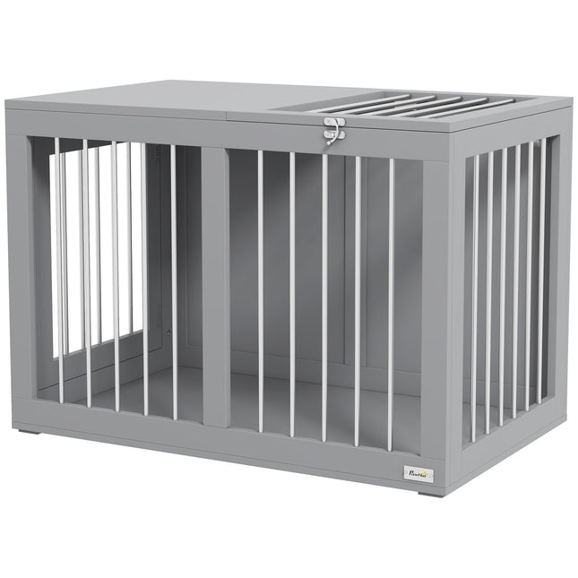 Medium dog box with doors - Gray 80 x 50 x 56.5 cm
