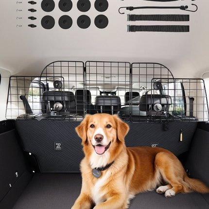 Dog Car Barrier, Adjustable 36.5–60 in Wire Mesh