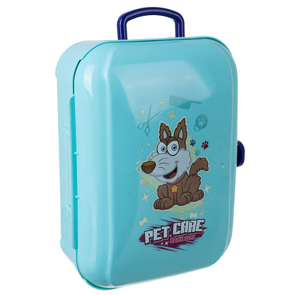 Dog Grooming Toy Set with Accessories in Backpack