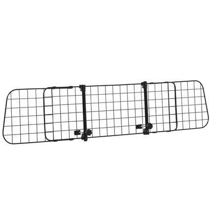 Suņu sargs automašīnai, universāls, regulējams bagāžnieka režģis, metāla, melns (91-152) x 30 cm
