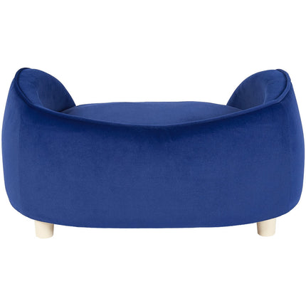 Dog Sofa Bed, Velvet Pet Couch for Dogs and Cats, Dark Blue