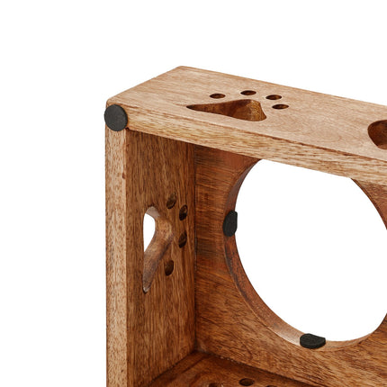 Dog bowl bar with 2 bowls