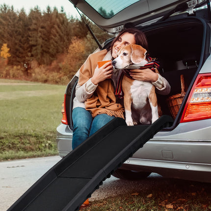 Suņu rampas automašīnai salokāma