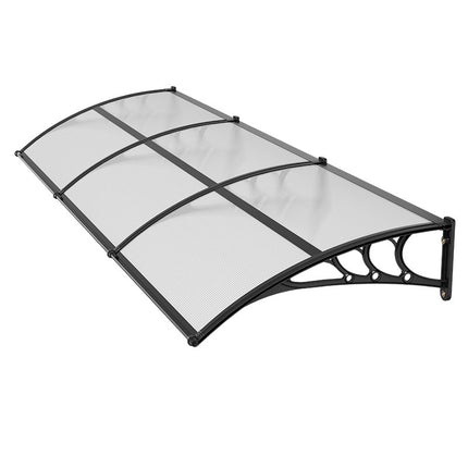 Door Awning Canopy 38 x 117 in, Clear Polycarbonate