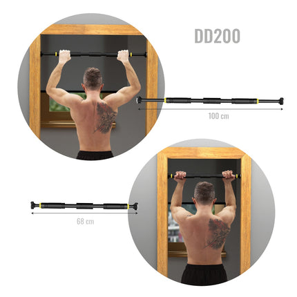 Durvju vingrošanas stienis, regulējams 68-100 cm, mājas fitnesam