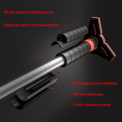 Durvju pievilkšanās stienis, regulējams 70-100 cm, mājas fitnesam