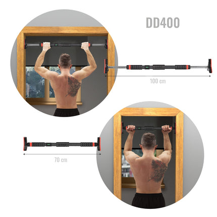 Durvju pievilkšanās stienis, regulējams 70-100 cm, mājas fitnesam