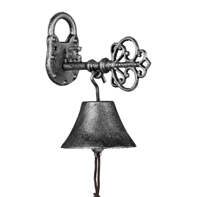 Durvju zvans čuguna "Key" sudraba krāsā