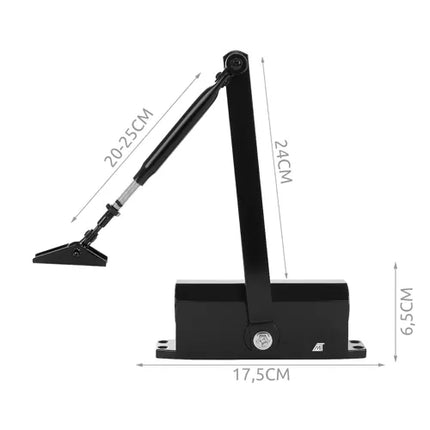 Durvju aizvērējs, melns, 40-60kg, Malatec 23598a