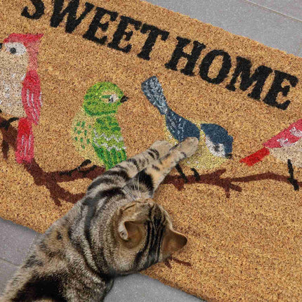 Durvju paklājiņš no kokosšķiedras "Sweet Home"