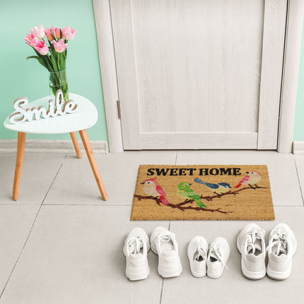 Durvju paklājiņš no kokosšķiedras "Sweet Home"