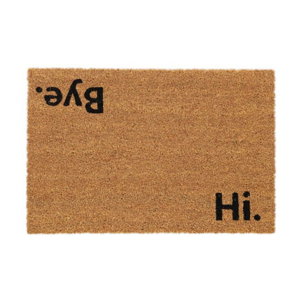 Durvju paklājiņš kokosriekstu krāsā "Sveiki. Atā."