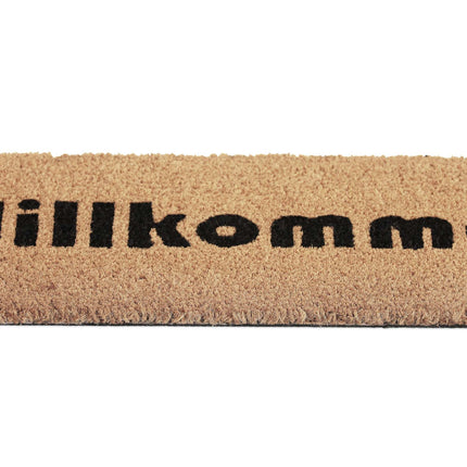 Durvju paklājiņš kokosriekstu krāsā Welcome slim