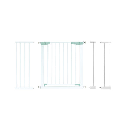 Durvju drošības vārti mazulim 80-132cm metāla kāpņu vārti bez urbšanas 80-130 x 2 x 76 cm balti