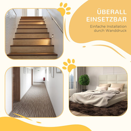 Durvju drošības vārti bez urbšanas Platums regulējams barjera ar dubultu slēdzeni suņu barjera aizsargvārti 97,5 x 104,1 cm