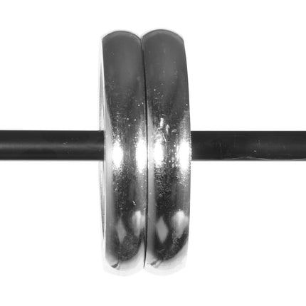 Double Curtain Rod, 72–144 in Adjustable, Matte Black
