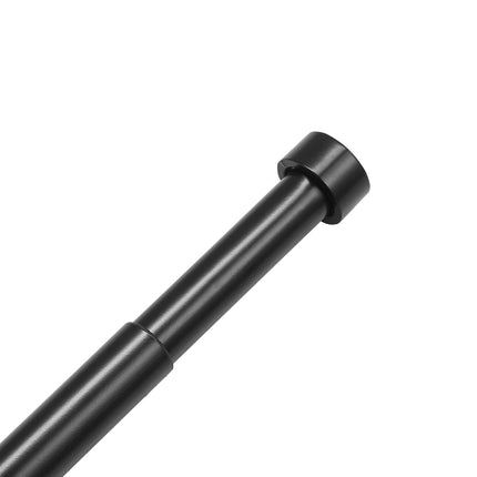Double Curtain Rod, 72–144 in Adjustable, Matte Black