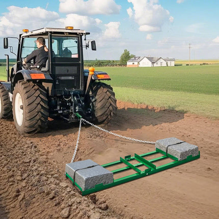 Drag Harrow, 6 Ft Tow-Behind Driveway Grader, 72 In Chain