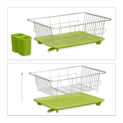 Notekas grozs zaļš ar plastmasas bļodu