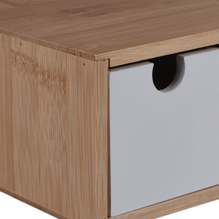 Atvilktņu kaste no bambusa un MDF ar 3 nodalījumiem