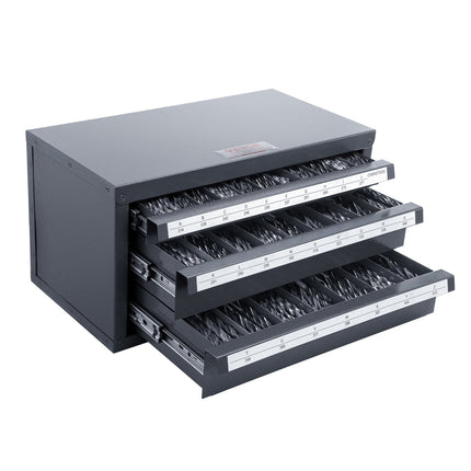 Drill Bit Dispenser Cabinet, 3-Drawer A-Z, 27 Slots