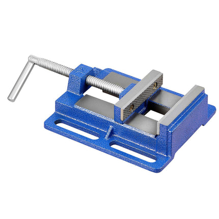 Drill Press Vise, 6-Inch Jaw, Cast Iron, Slotted Base