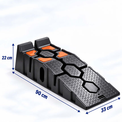 Drive-On Car Ramps with Integrated Wheel Stop, Set of 2, 5-Tonne Capacity