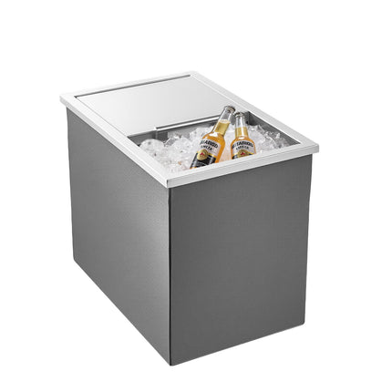 Drop-In Stainless Steel Ice Bin, 27.1L, Sliding Lid