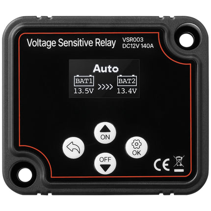 Dual Battery Isolator 12V 140A VSR Relay with LCD