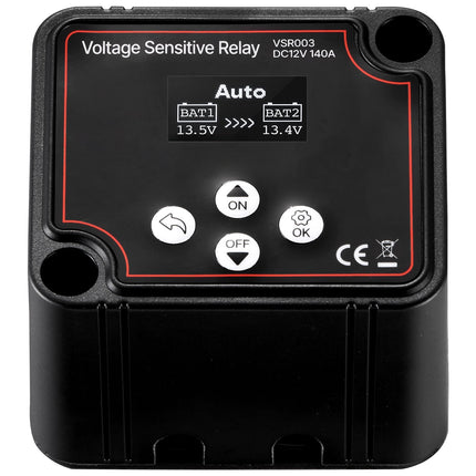 Dual Battery Isolator 12V 140A VSR Relay with LCD