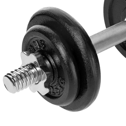 Hanteļu komplekts ar koferi, 20 kg regulējami diski