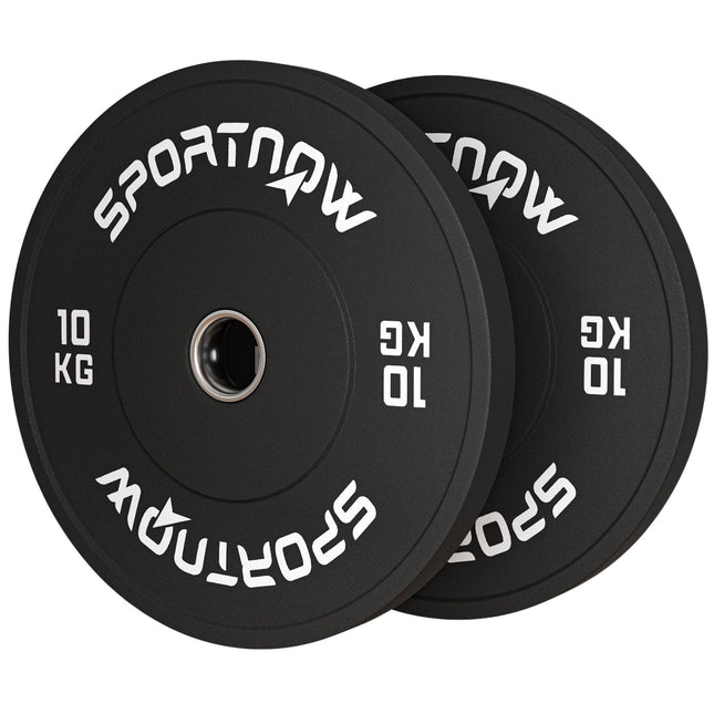 2 hanteļu svaru komplekts, 2 x 10 kg svari, svaru plākšņu komplekts, svaru plākšņi 5 cm hanteļu stienim, Ø 50 mm urbums, melni