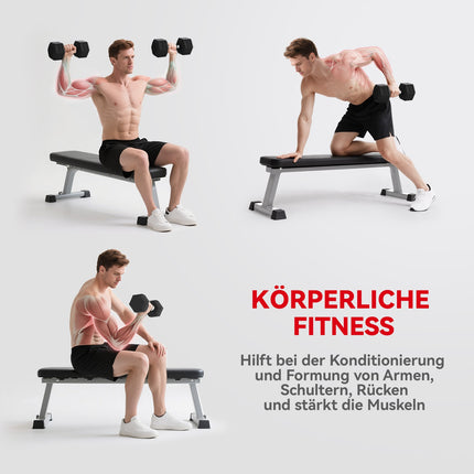Hanteles, rievots rokturis, čuguns, 2 x 20 kg mājas sporta zālei