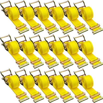 E-Track Ratchet Straps, 18-Pack 2 In x 15 Ft, 4400 Lb