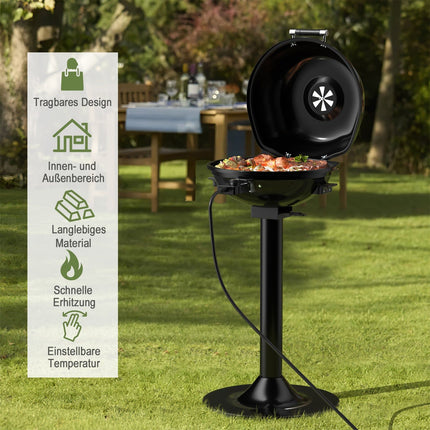 Elektriskais BBQ grils - pārnēsājams, nepiedegošs, regulējama temperatūra