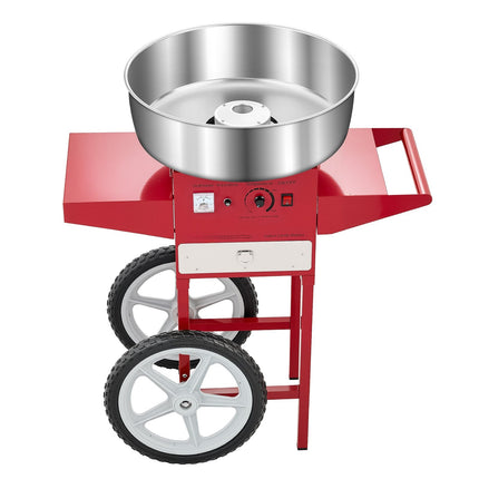 Electric Cotton Candy Machine with Cart, 1000W, 52cm Bowl