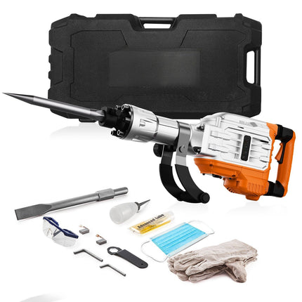 Electric Demolition Jack Hammer 3500W, 60J, 2 Chisels